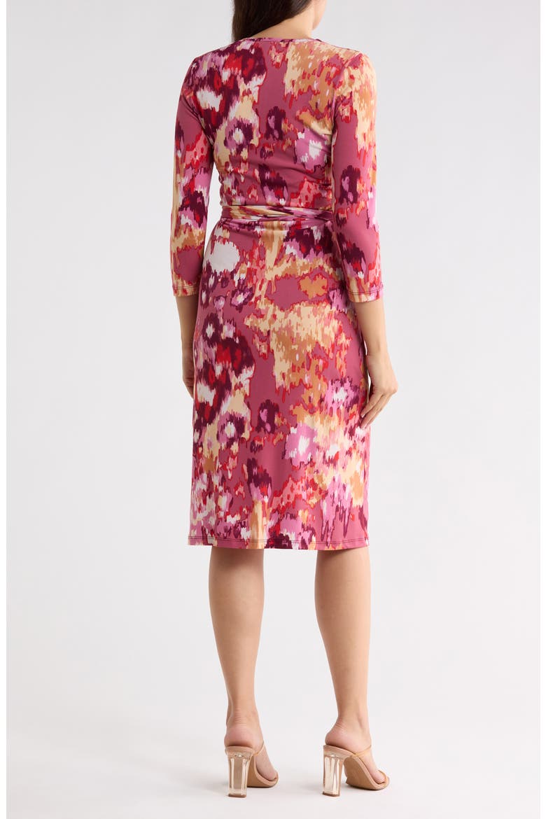 Jersey Wrap Dress, Alternate, color, SIENNA