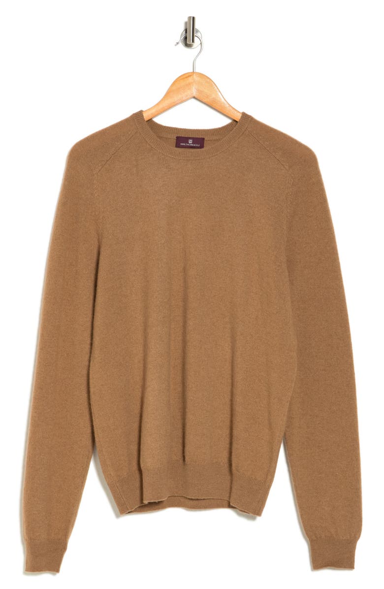Bruno Magli Crewneck Camel Hair Sweater, Alternate, color, Camel