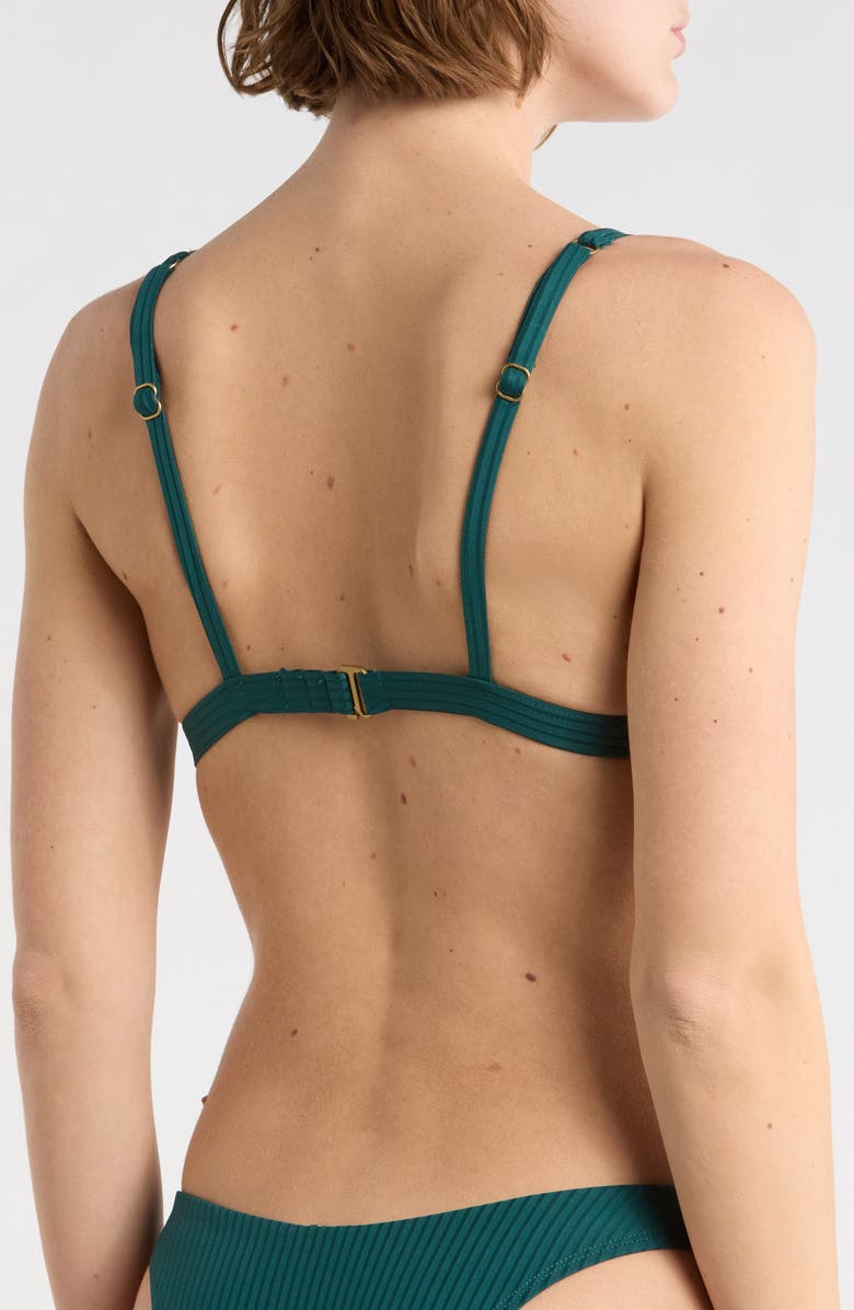 Vitamin A<sup>®</sup> Moss Rib Bikini Top, Alternate, color, Emerald