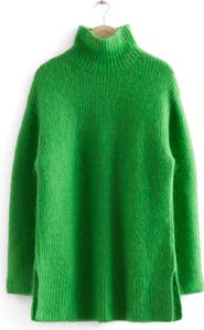 & Other Stories Long Sleeve Rib Sweater Dress