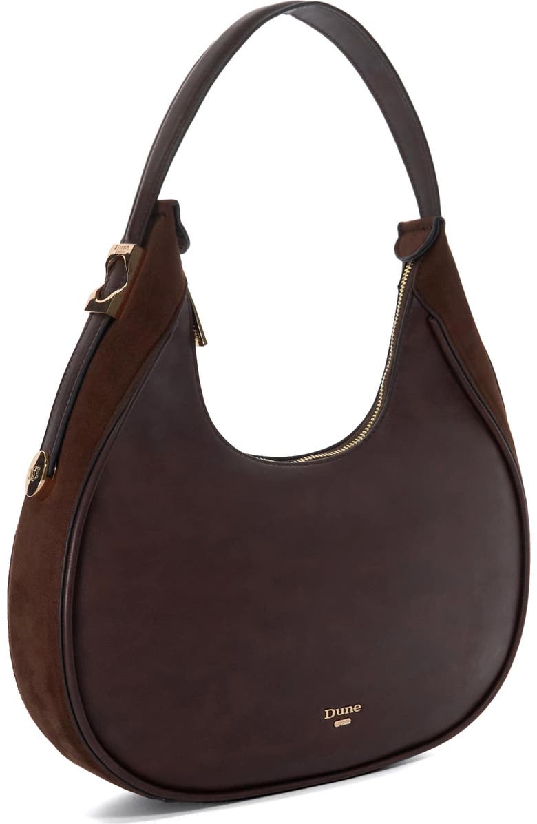Dune London Dedicated Faux Leather Shoulder Bag, Alternate, color, Brown