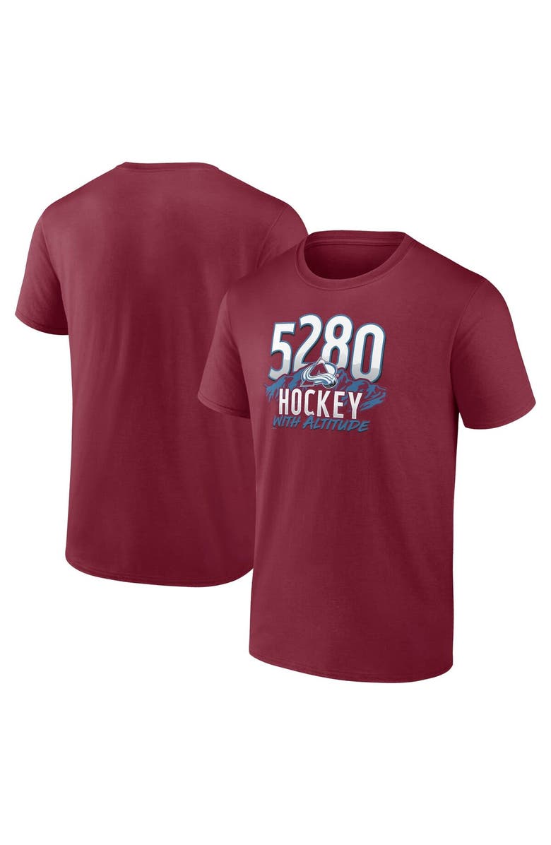FANATICS Men's Fanatics Branded Burgundy Colorado Avalanche Local T-Shirt, Alternate, color, Burgundy