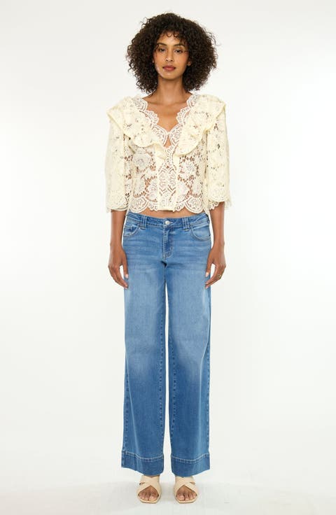 Terri Essentials Low Rise Wide Jeans