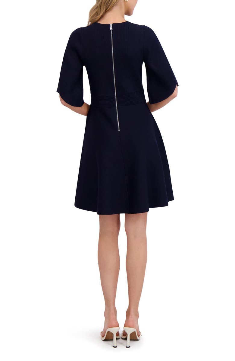 Ted Baker Flutter Sleeve Fit & Flare Sweater Dress, Alternate, color, 