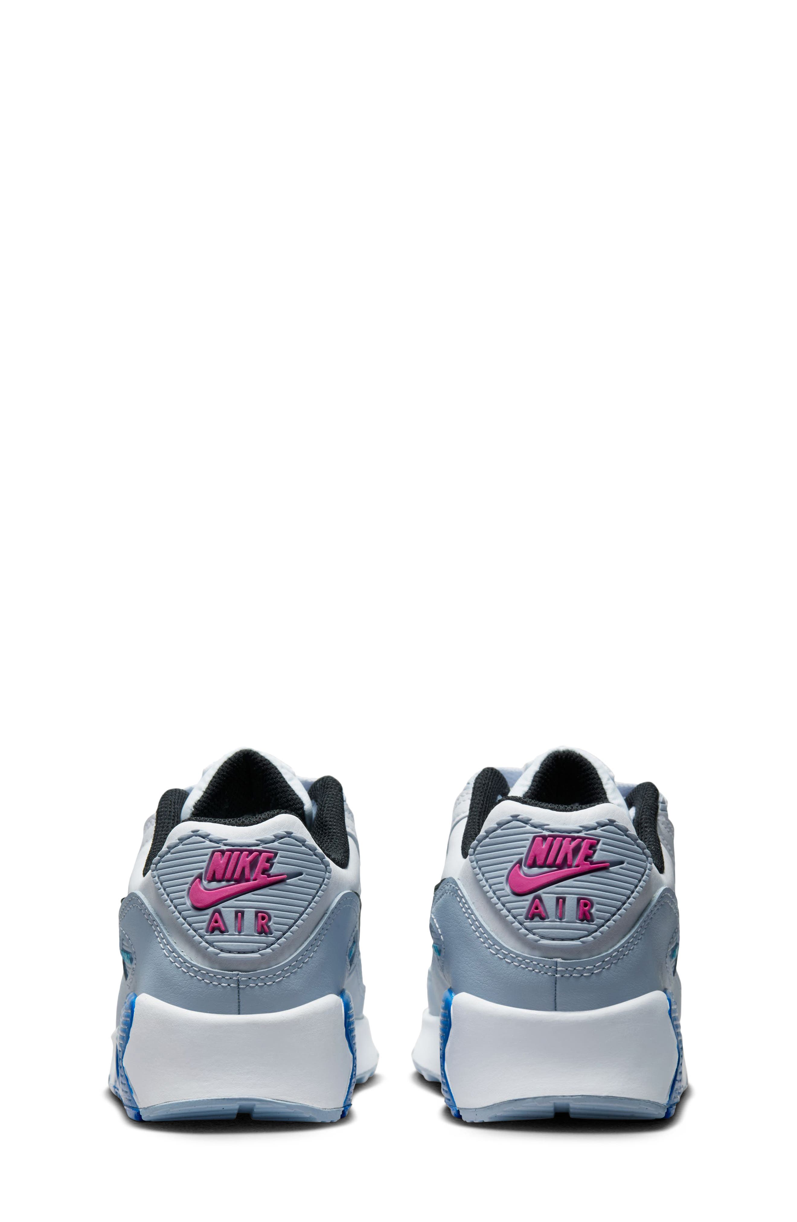 Kids' Air Max 90 LTR Sneaker, Alternate, color, WHITE/ BLACK/ BLUE/ ROYAL