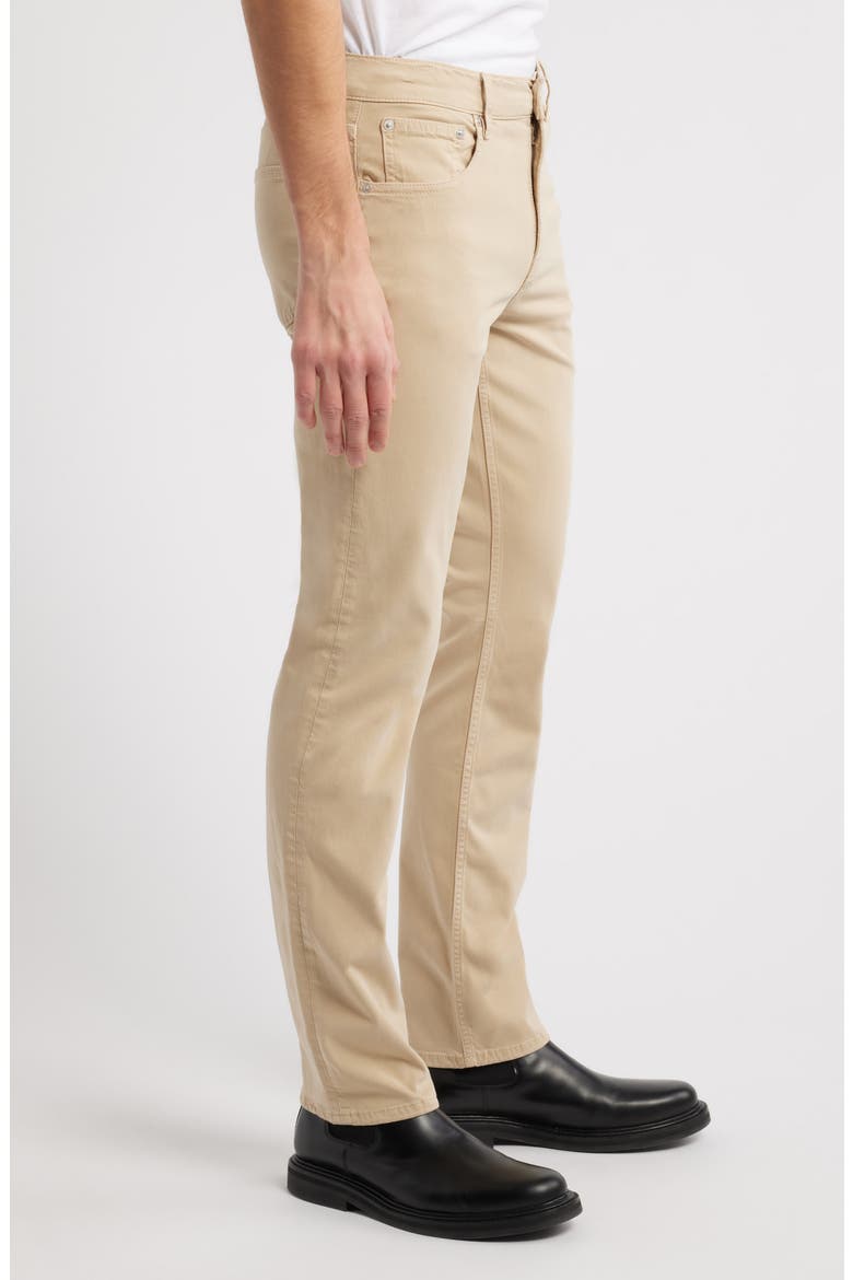 Modern Straight Leg Five-Pocket Twill Pants, Alternate, color, BEIGE