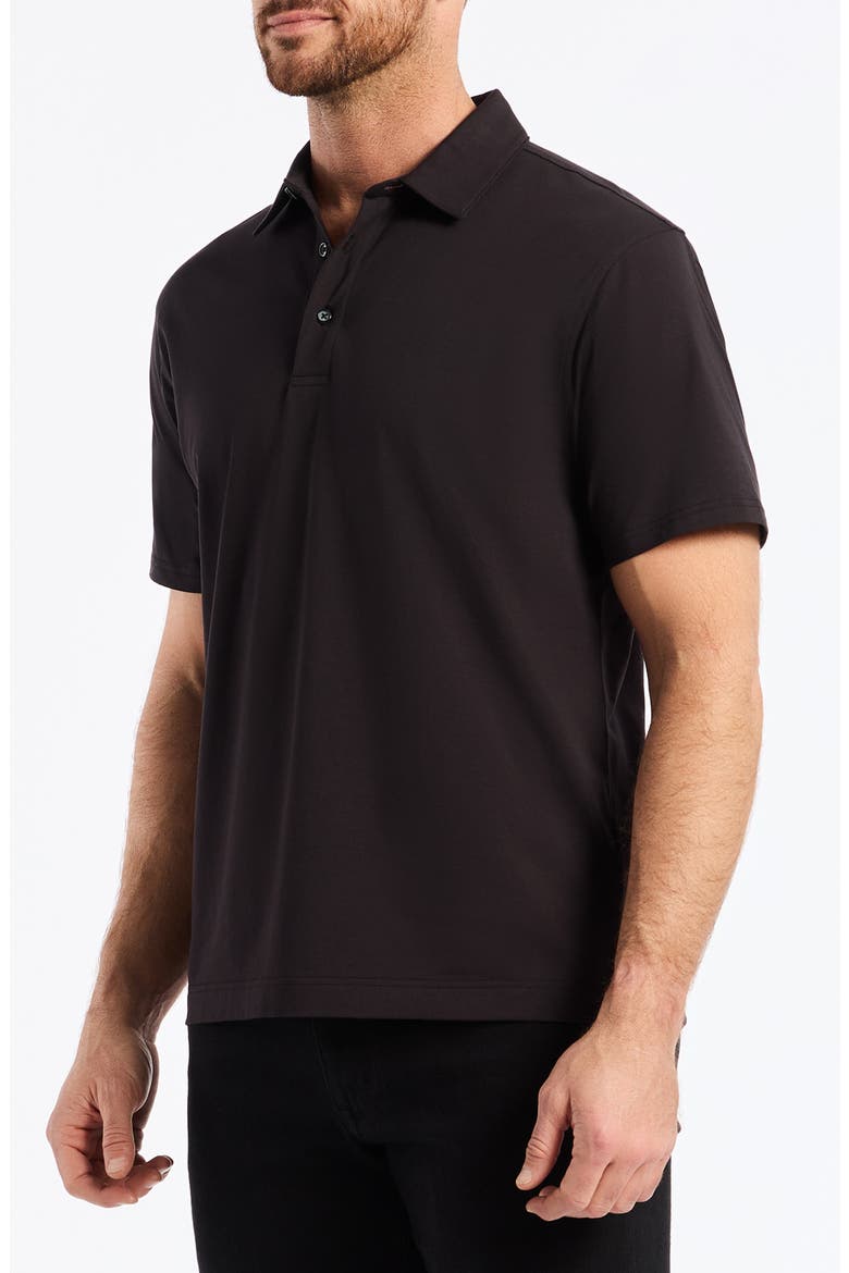 Furlan Stretch Cotton Polo, Alternate, color, BLACK