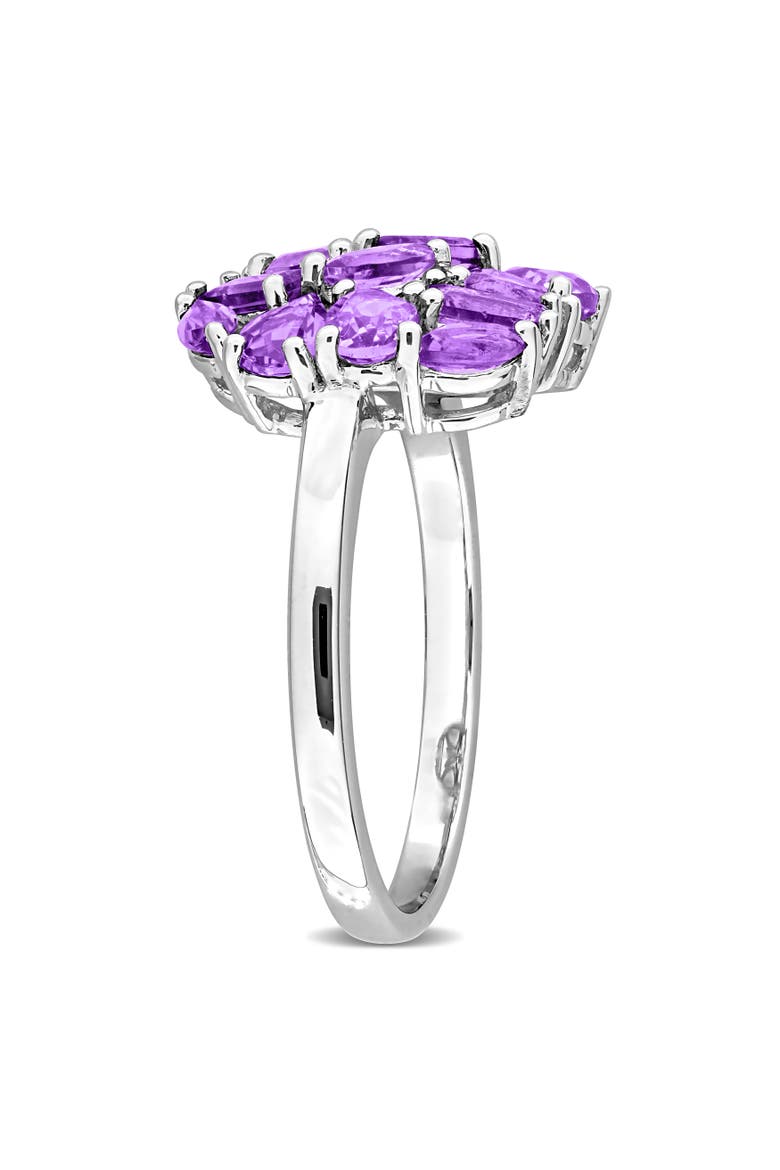 Amethyst Cluster Cocktail Ring Sterling Silver, Alternate, color, Amethyst