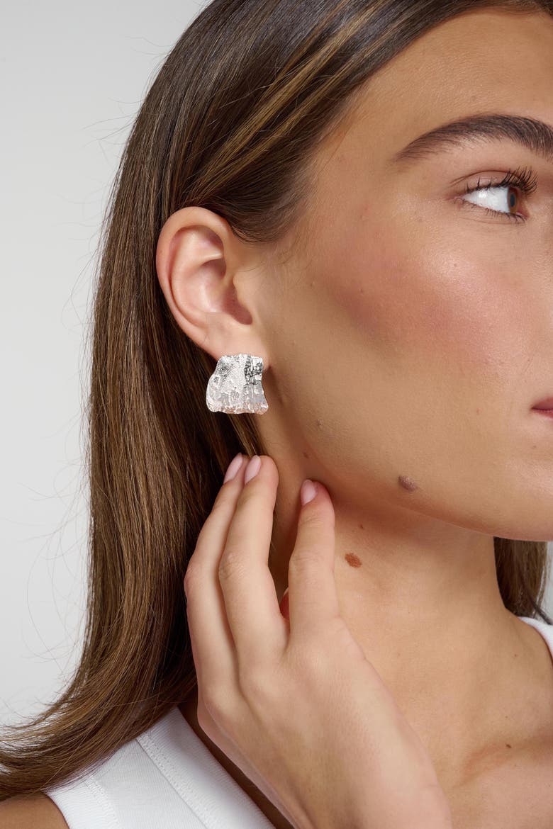 Downtown Earrings, Alternate, color, Silver