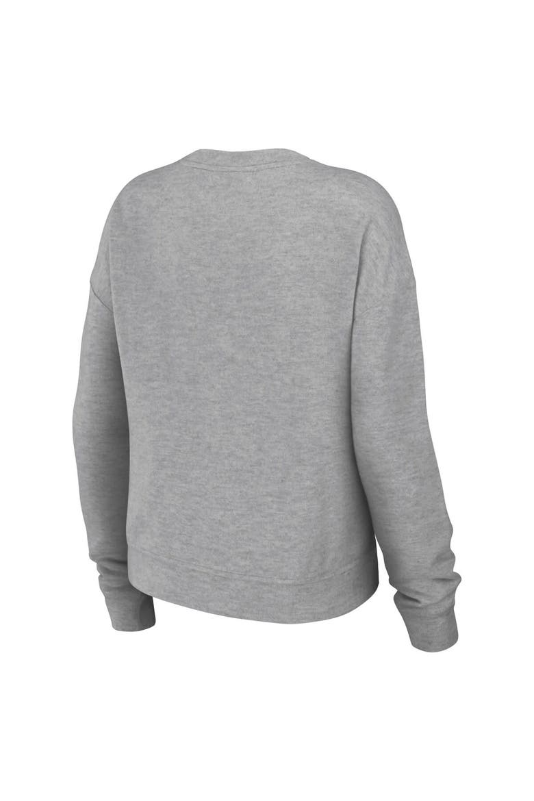 Women's WEAR by Erin Andrews Heather Gray Pittsburgh Penguins Knit Long Sleeve Tri-Blend T-Shirt & Pants Sleep Set, Alternate, color, Heather Gray