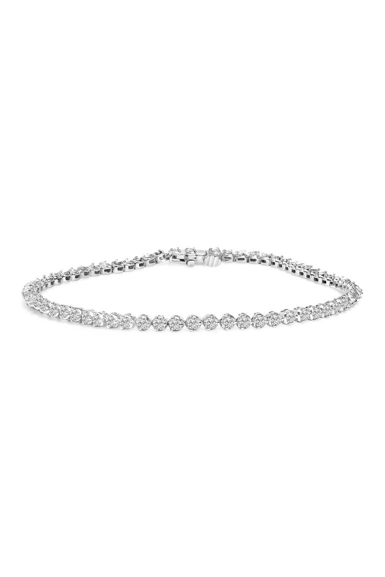 .925 Sterling Silver 2.0 Cttw Diamond 3 Prong Set Tennis Bracelet, Main, color, Silver
