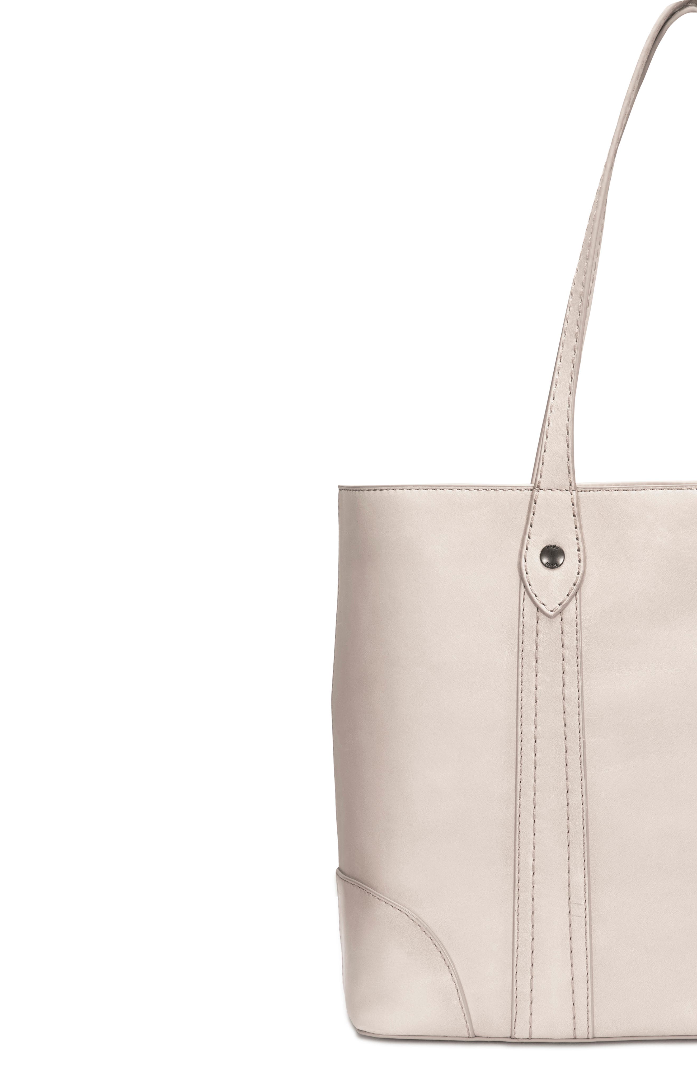 Frye Melissa Leather Shopper, Alternate, color, Ivory