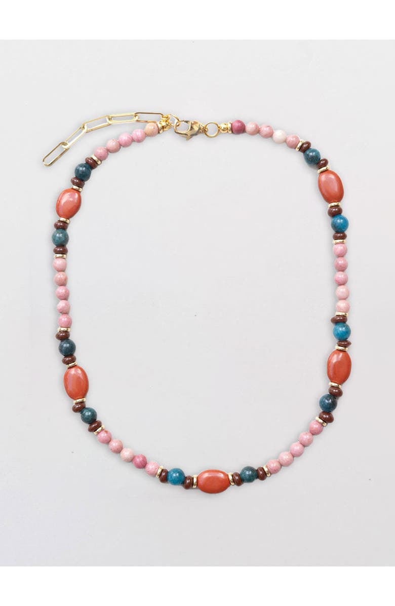 By Lilla Brownstone Necklace, Main, color, Multi