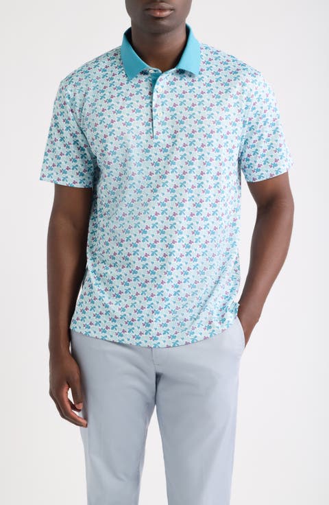 Mike V Floral Piqué Performance Golf Polo