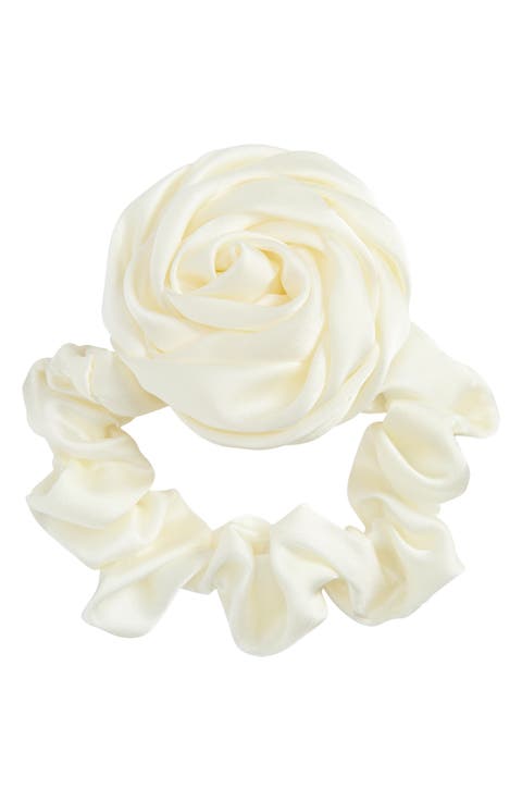 Harper Rosette Satin Scrunchie