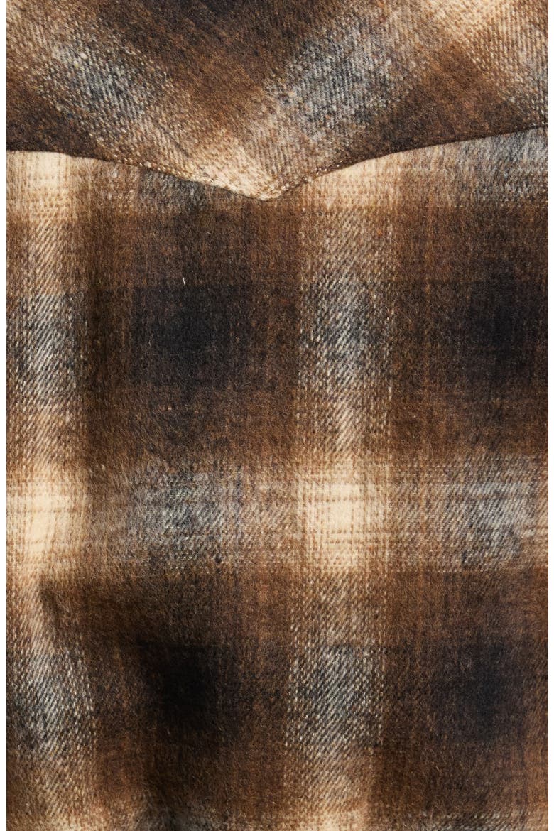 Enley Plaid Bomber Jacket, Alternate, color, BROWN