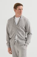 Brunello Cucinelli Cashmere and silk French terry hooded sweatshirt with zipper