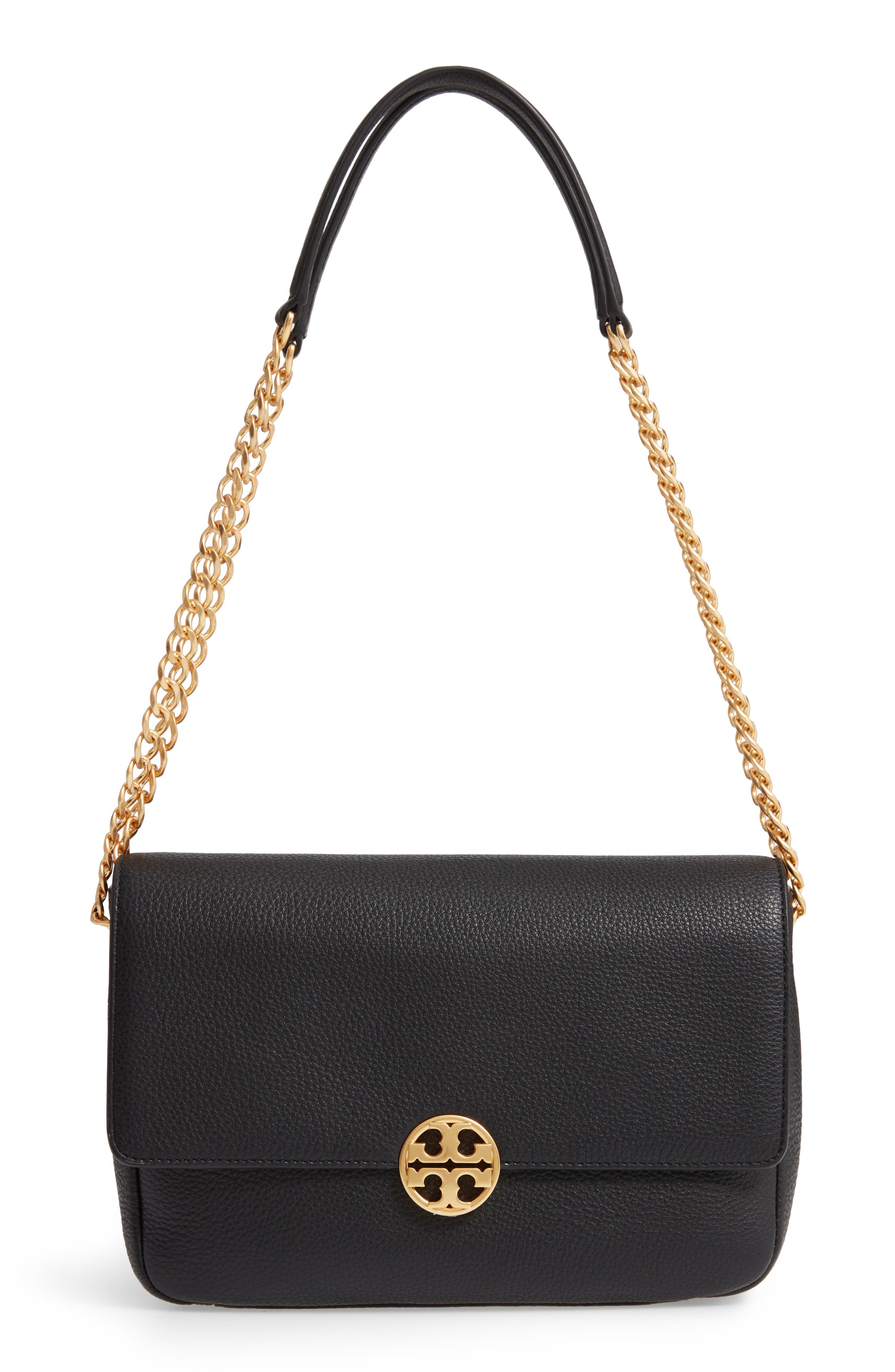 Tory Burch Chelsea Leather Shoulder Bag, Main, color, 
