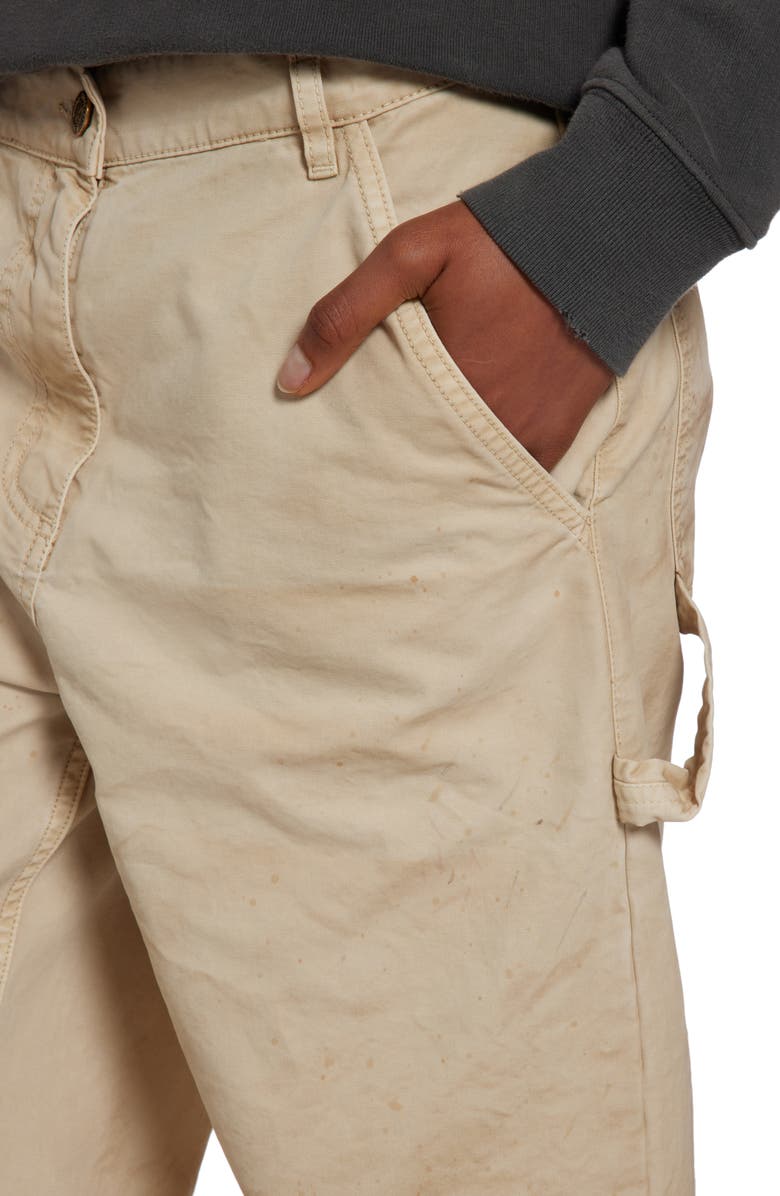 Golden Goose Workwear Cotton Cargo Pants, Alternate, color, Ecru