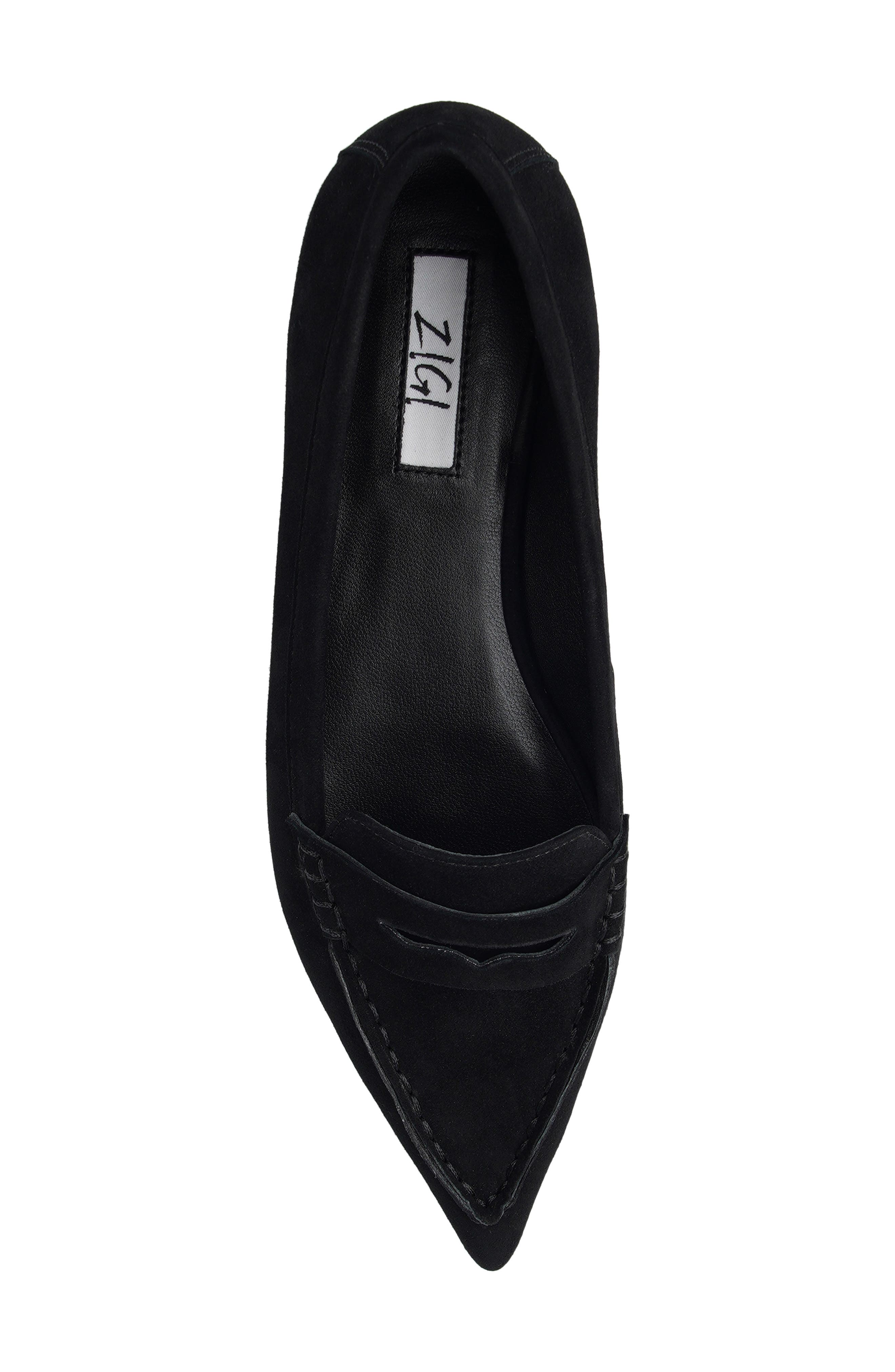 Arlot Leather Loafer, Alternate, color, BLACK SUEDE