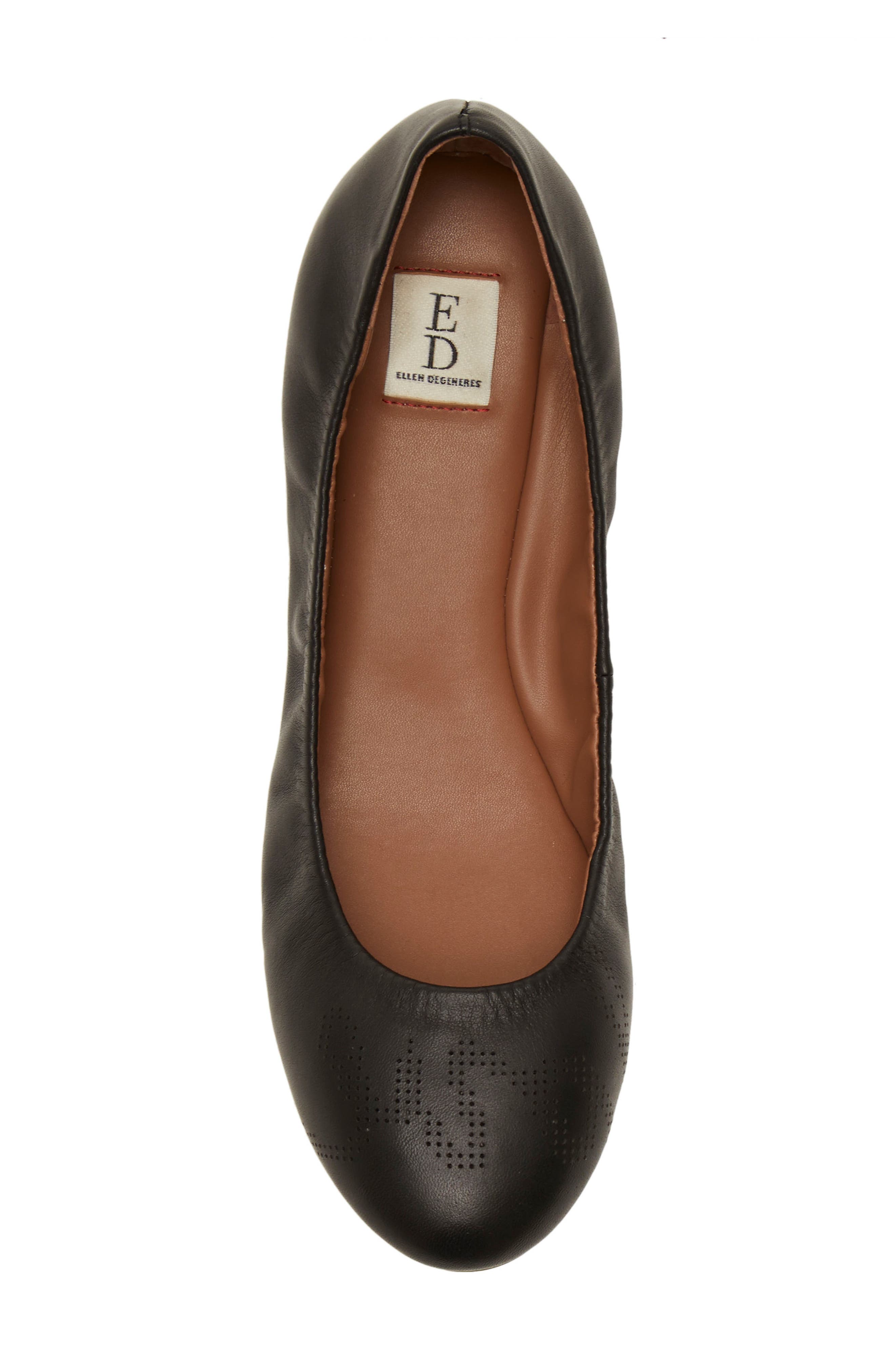 'Langston' Ballet Flat, Alternate, color, BLACK LEATHER