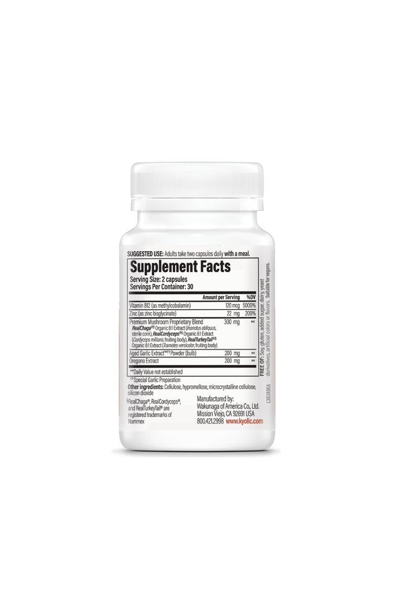 Immune Mushroom Supplement for Wellness and Energy Support(60 capsules), Alternate, color, None