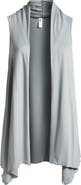 24seven Comfort Apparel Open Front Sidetail Stretch Vest