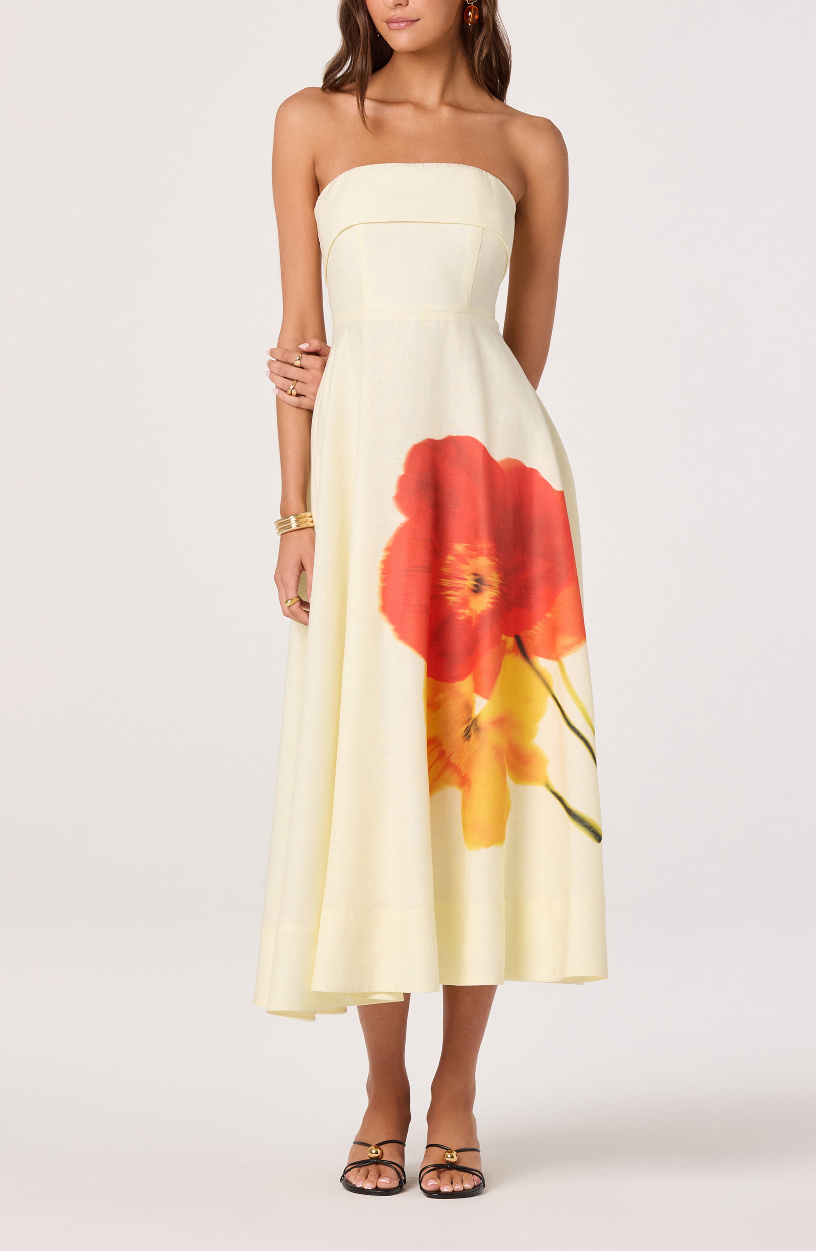 selected RED YELLOW FLORAL