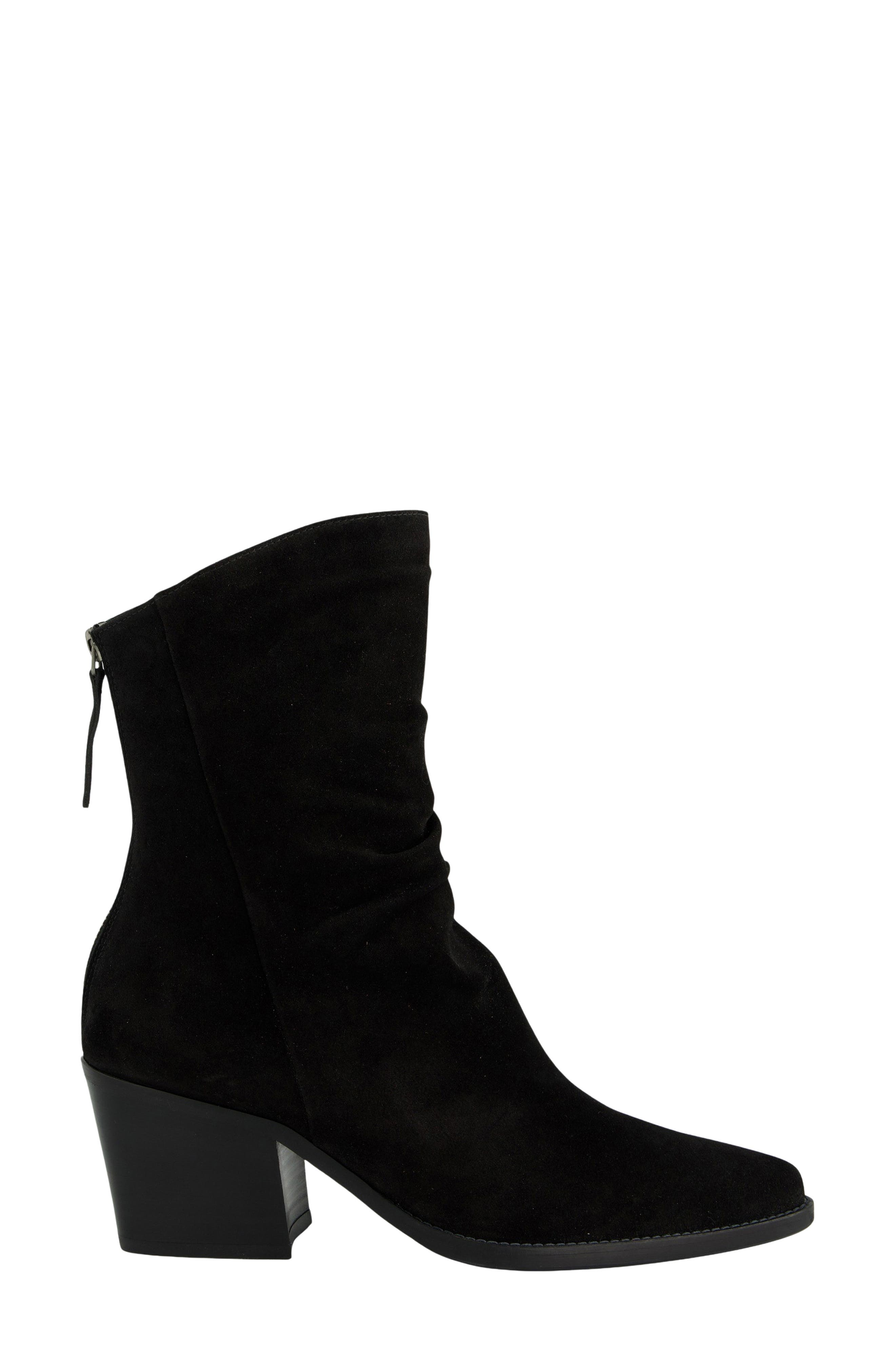 Fender Block Heel Bootie, Alternate, color, BLACK SUEDE