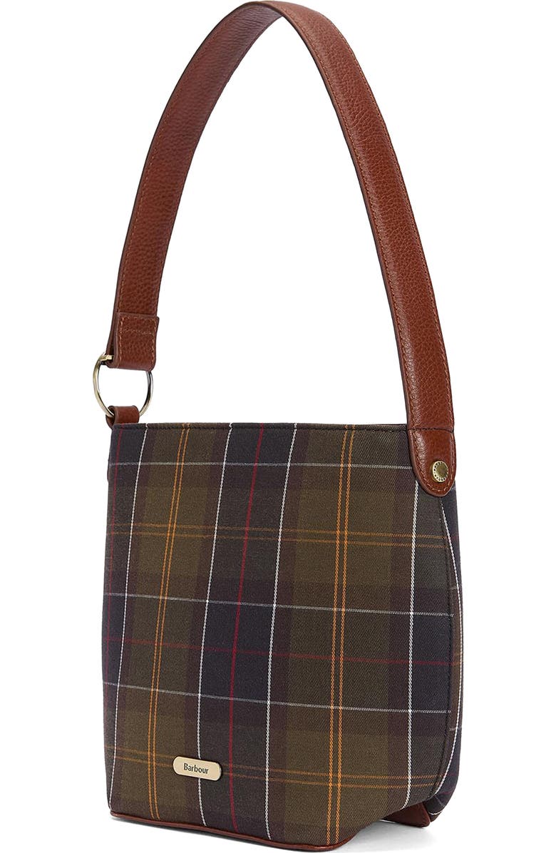 Barbour Cedar Tartan Bucket Tote, Alternate, color,