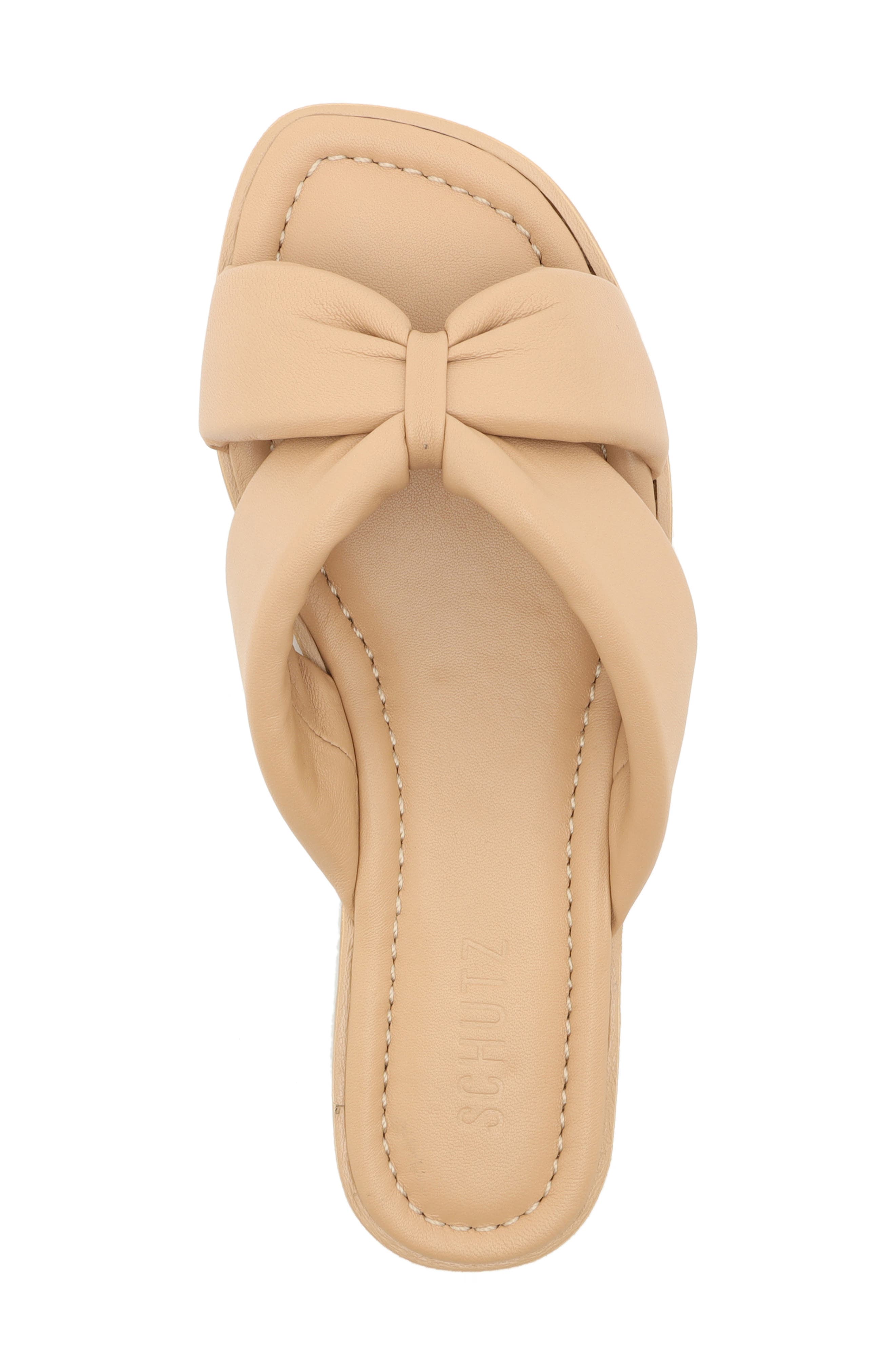Fairy Slide Sandal, Alternate, color, HONEY BEIGE LEATHER