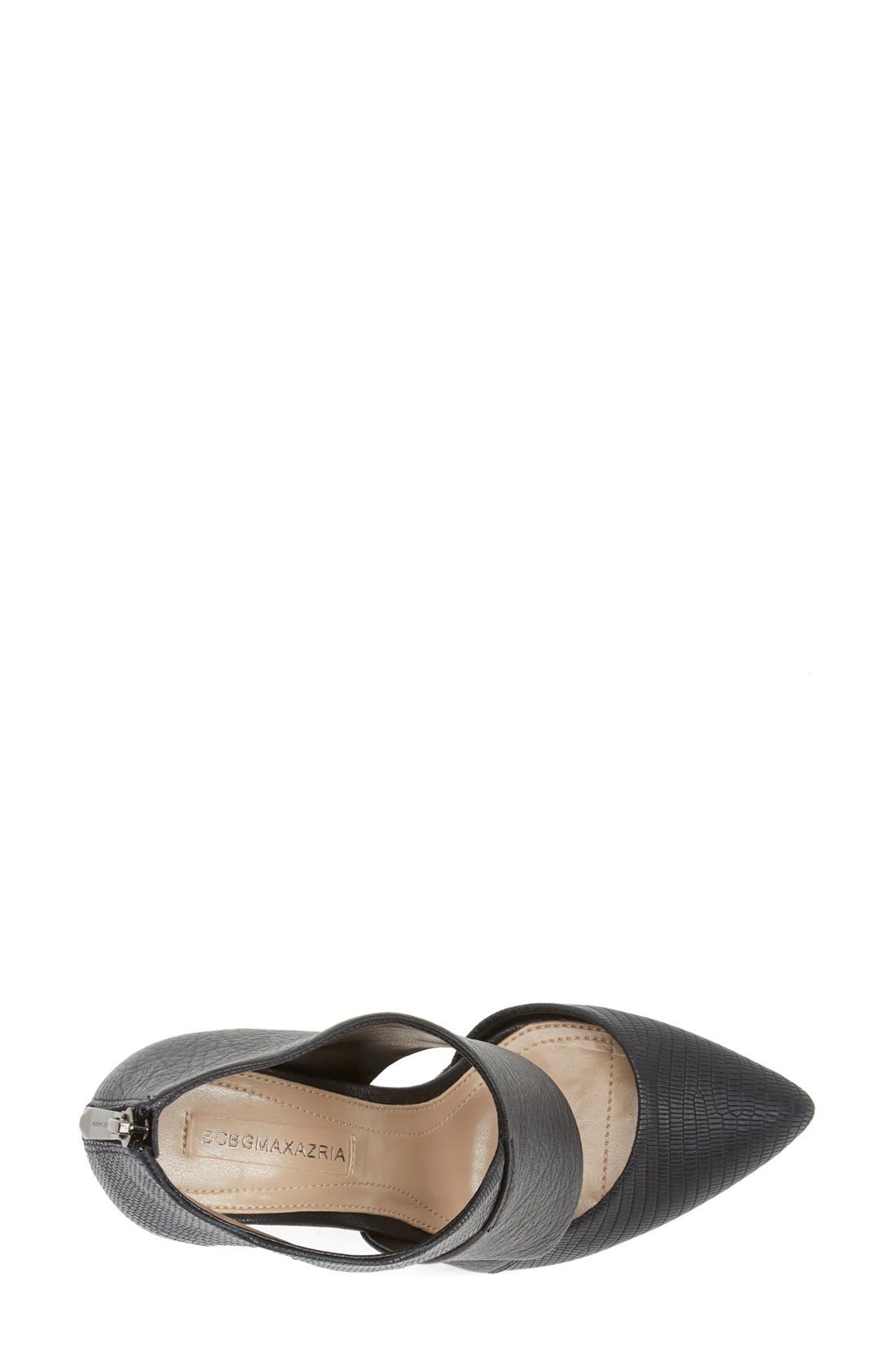 'Davis' Pump, Alternate, color, BLACK LEATHER