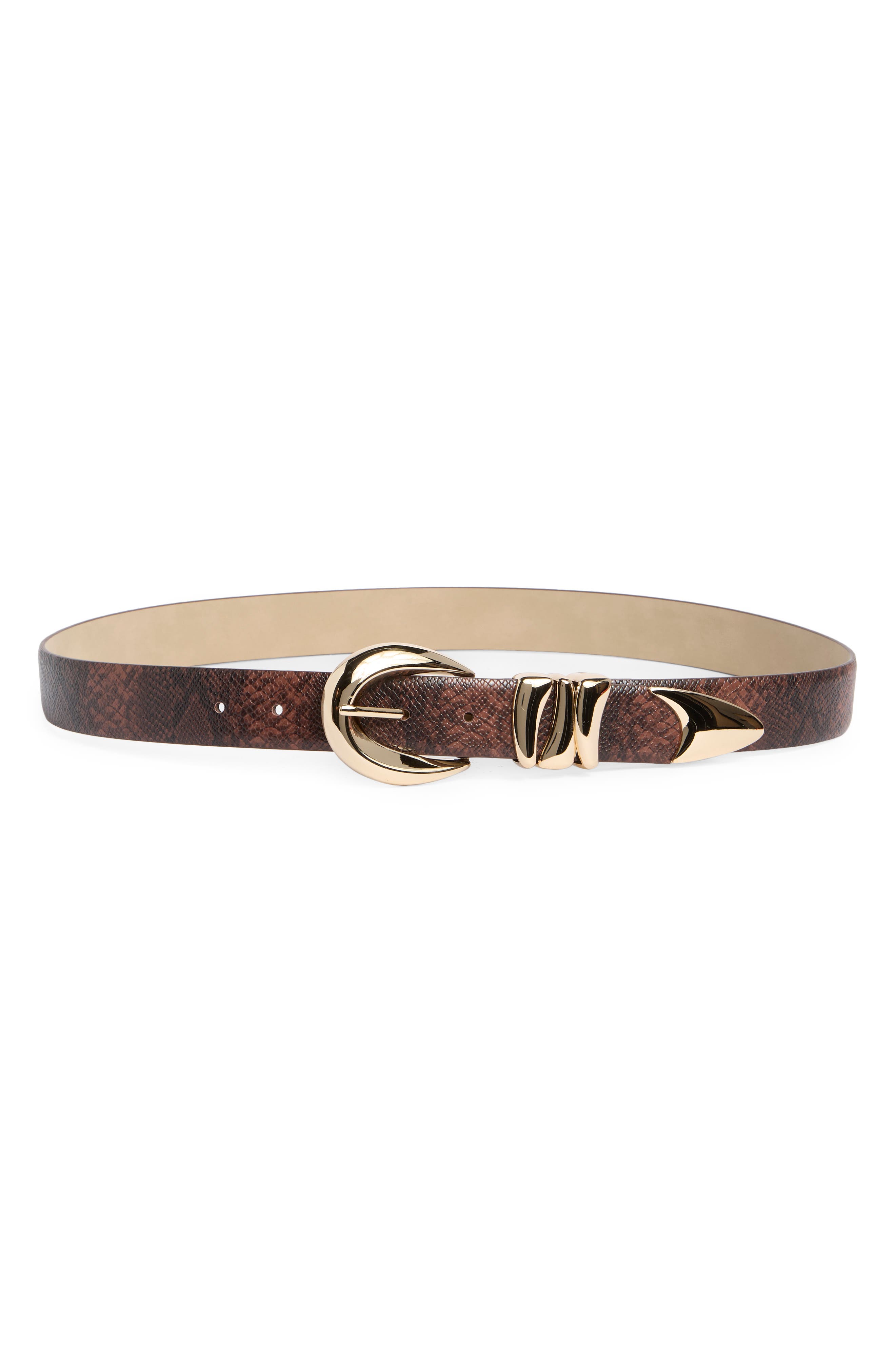 Vince Camuto Python Print Faux Leather Belt