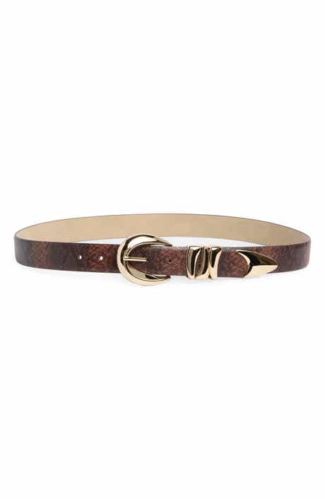 Vince Camuto Python Print Faux Leather Belt
