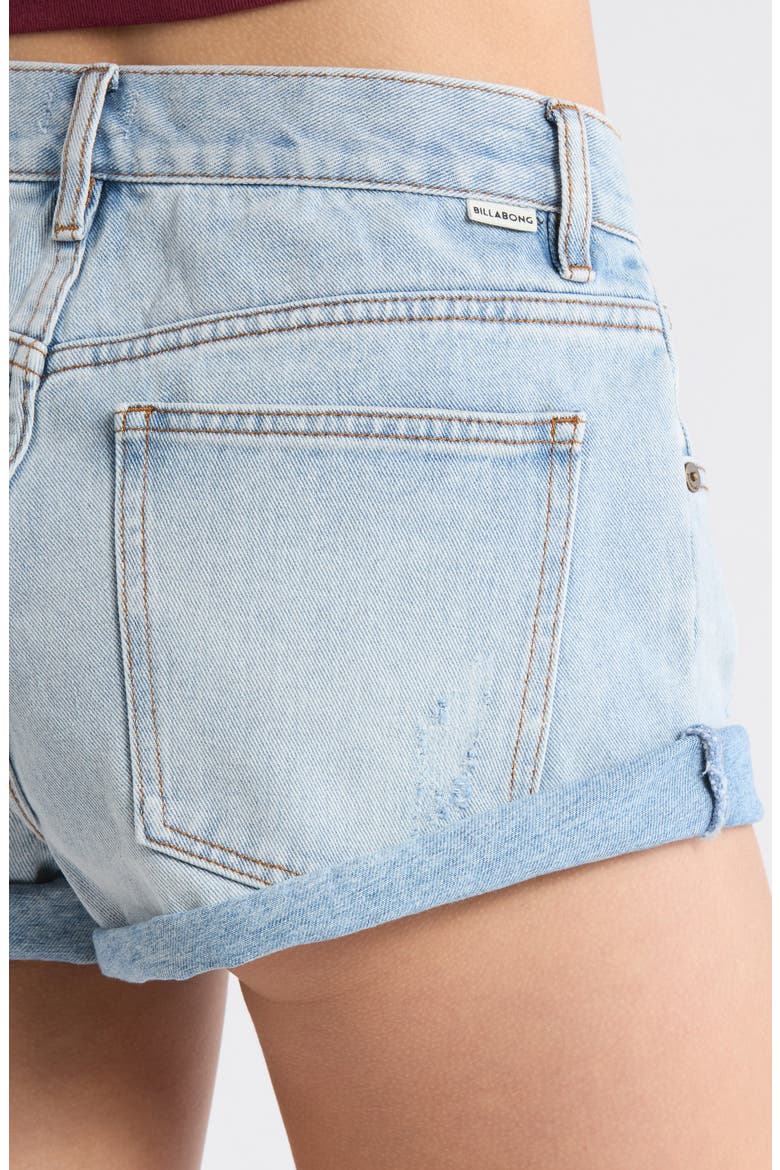 Get Low Denim Shorts, Alternate, color, LIGHT WASH DESTROY