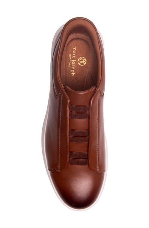 Marc Joseph New York Allen Street Hands Free Technology Lightweight Leather Sneaker In Brown