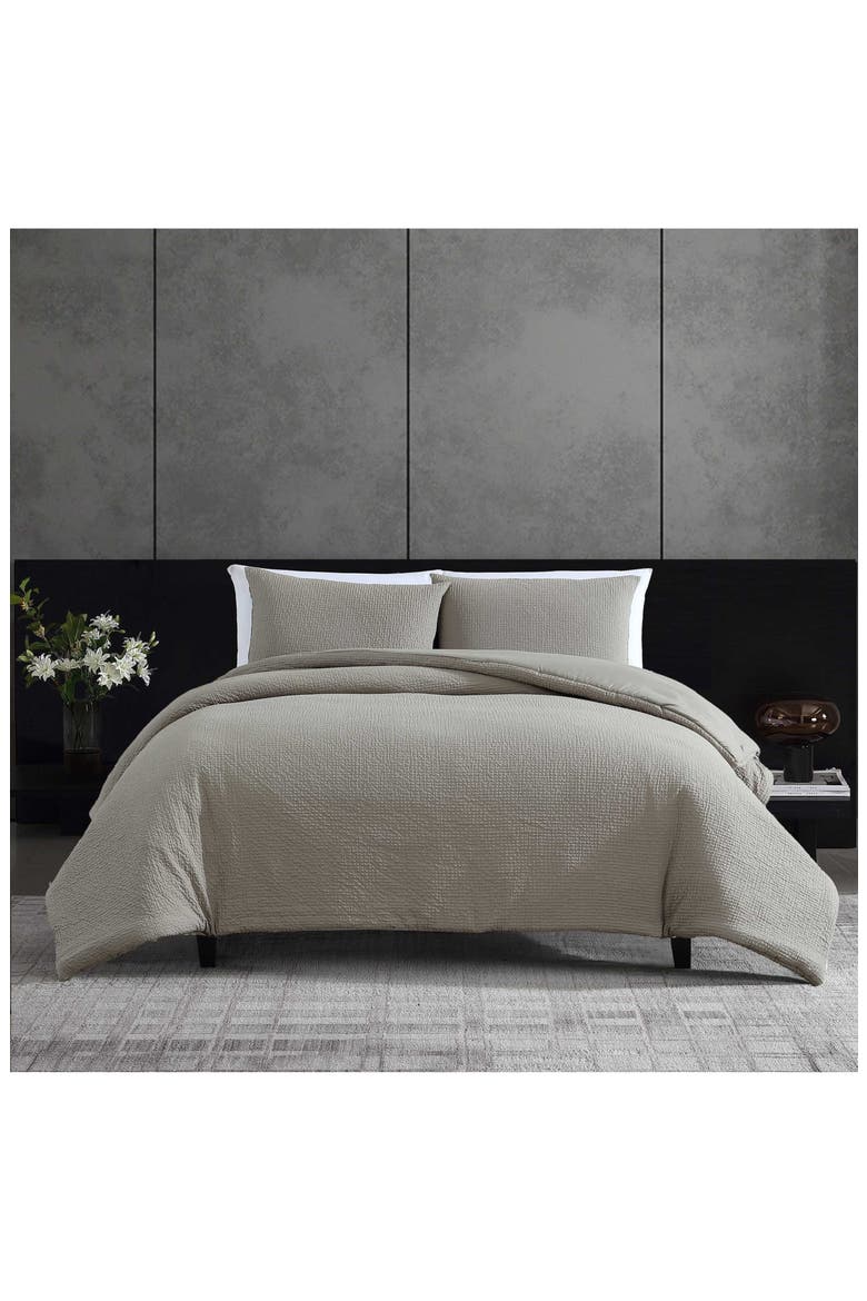 Puckered Duvet Set, Alternate, color, SILVER LEAF