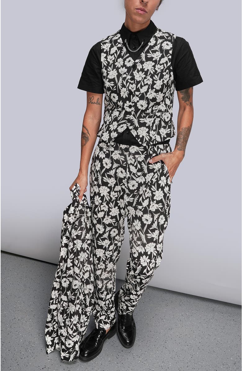 WILDFANG The Empower Vest, Alternate, color, Monochrome Floral Black