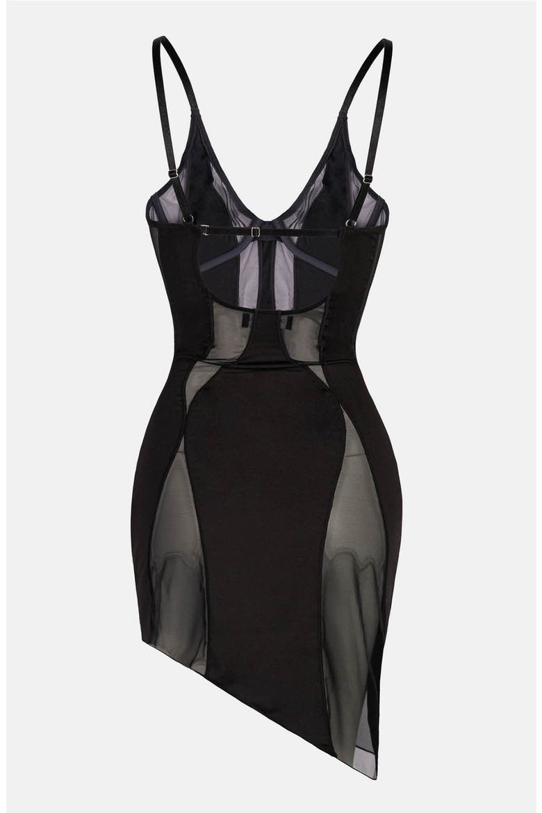 Swirl Mini Dress, Alternate, color, Black