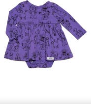 WORTHY THREADS Printed Long Sleeve Bubble Romper