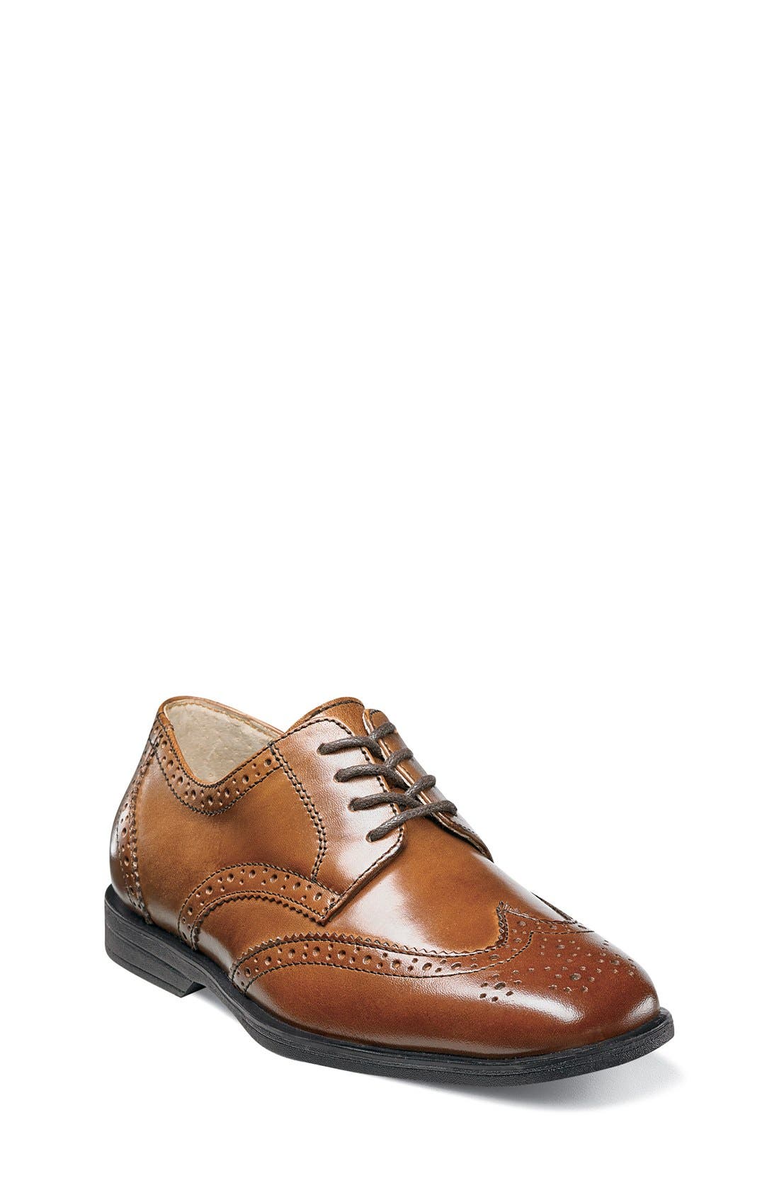 Florsheim 'Reveal' Wingtip Oxford, Main, color, Cognac Leather