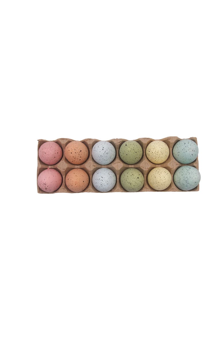 One Dozen Colored Easter Eggs Decorative Figurine 11.8", Alternate, color, Yellow