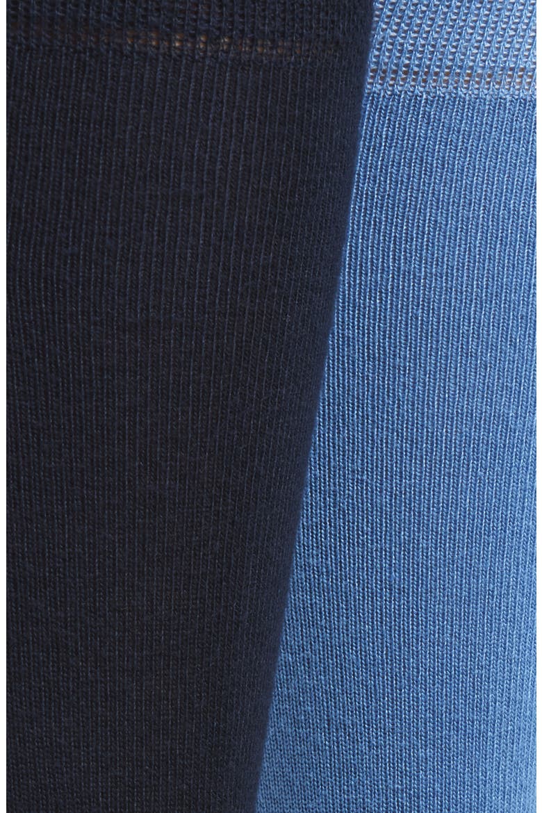 2-Pack Solid Cotton Blend Dress Socks, Alternate, color, LIGHT BLUE/ BLACK
