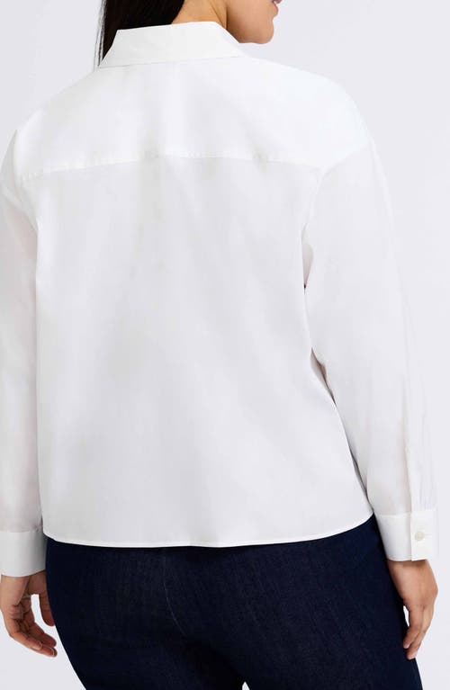 Foxcroft Marina Button-up Shirt In White