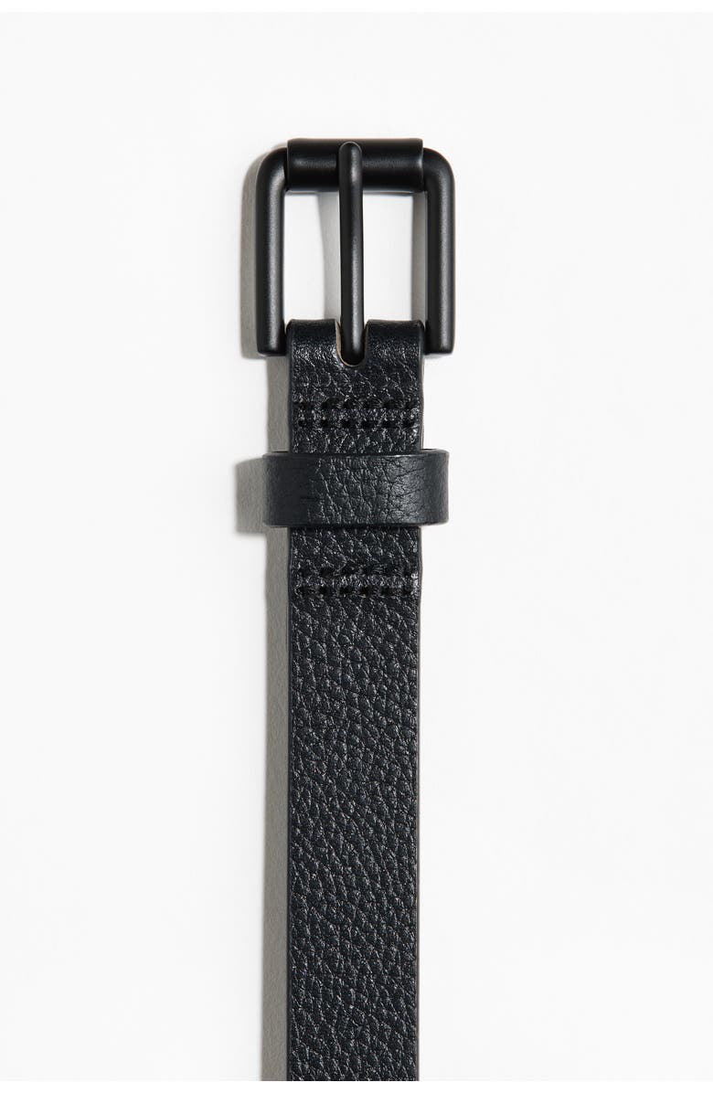 H&M Leather Belt, Alternate, color, Black