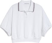 Alexander Wang Cinched Crop Cotton Polo