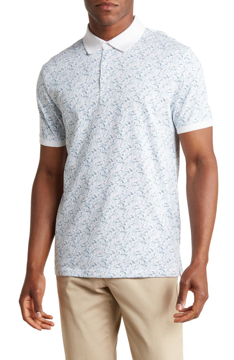 SOUL OF LONDON Contrast Knit Polo, Main, color, White