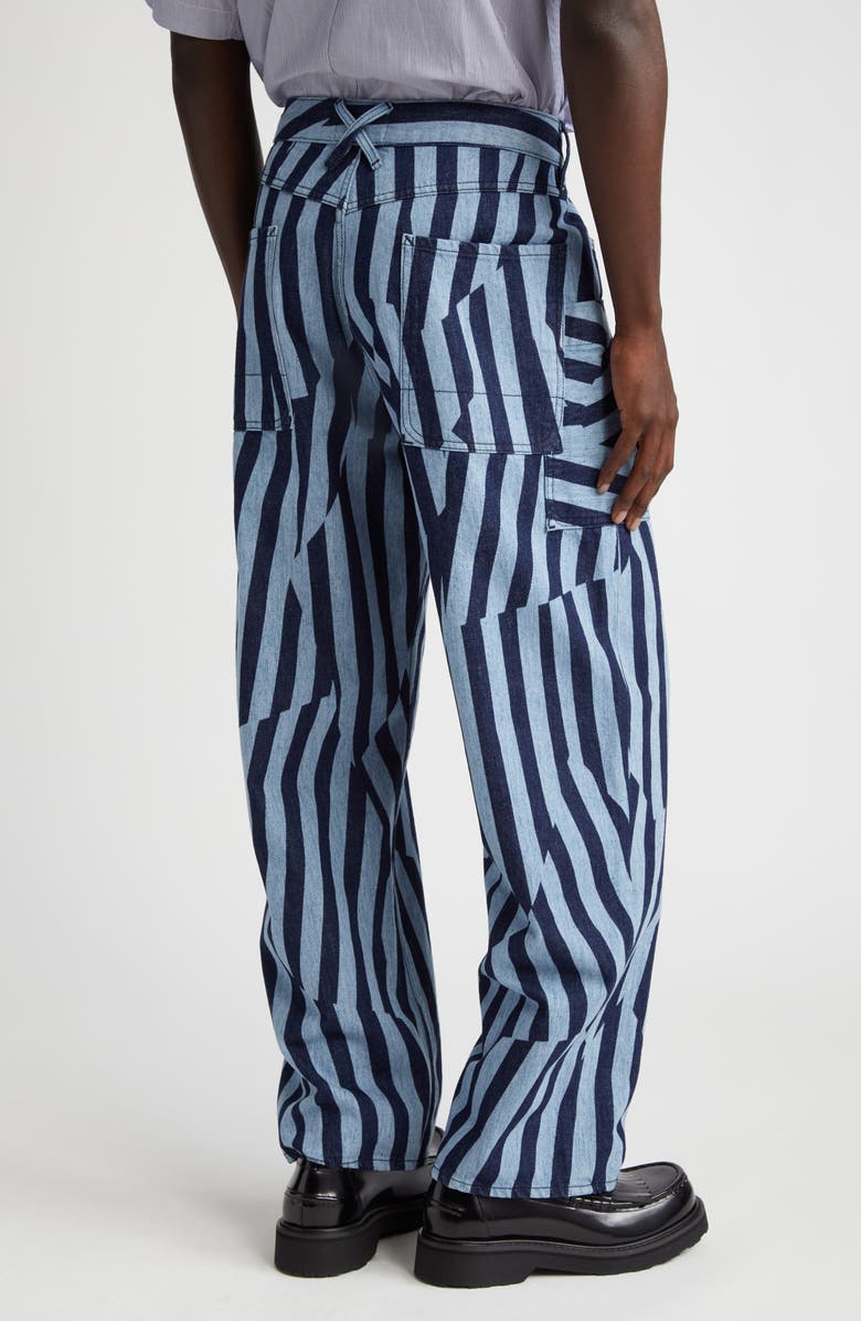 KENZO Dazzle Stripe Monkey Fit Cargo Jeans, Alternate, color,