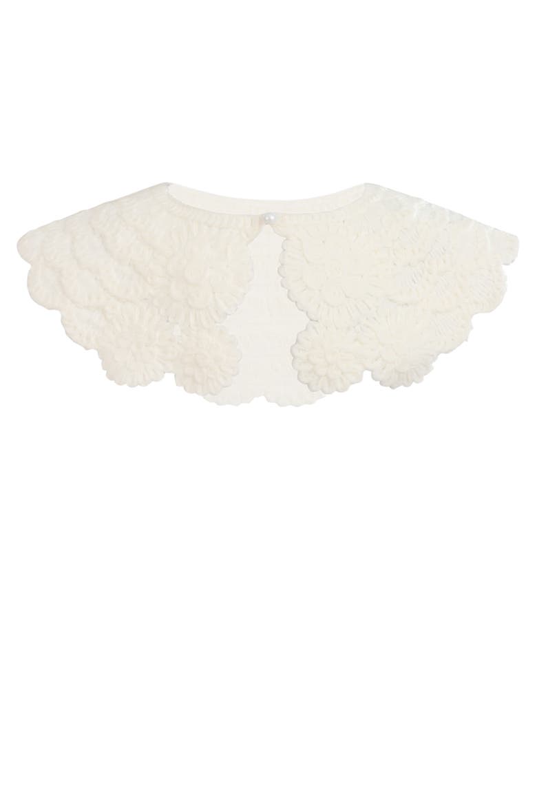 Floral Lace Stole, Main, color, White