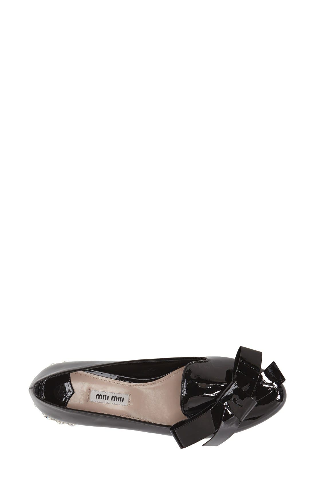 Miu Miu Jewel Heel Smoking Slipper, Alternate, color, 